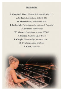 Norah Wanton Piano Recital Conservatorio Guadix 2018